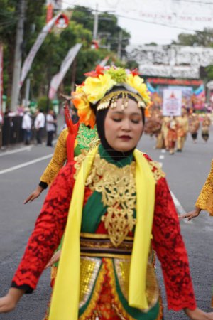 Photo for Cokek dance from Banten. This dance describes efforts to keep the heart positive in life - Royalty Free Image