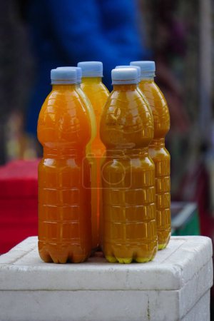 Jamu in the bottle. Jamu is one of indonesian traditional herbal drink
