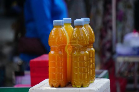 Jamu in the bottle. Jamu is one of indonesian traditional herbal drink