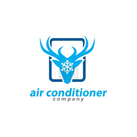Illustration for Air conditioner product company vector logo design - Royalty Free Image