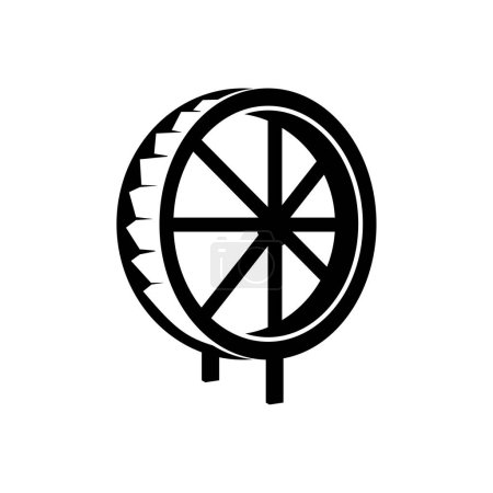 Ilustración de Water turbine spin power vector logo design - Imagen libre de derechos