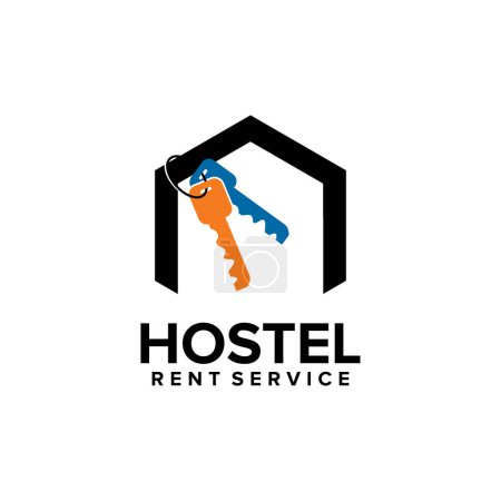 home resort villa rental vector logo design