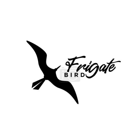Téléchargez les illustrations : Animal frégate oiseau vecteur logo design - en licence libre de droit