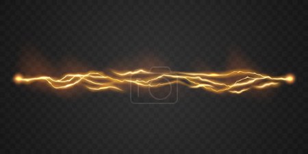 Téléchargez les photos : Fond effet lumière foudre flash réaliste avec illustration vectorielle explosion électrique foudre - en image libre de droit