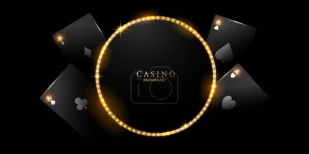 Casino Hintergrund Vektor Illustration für Glücksspiel Poster Banner elegantes Design