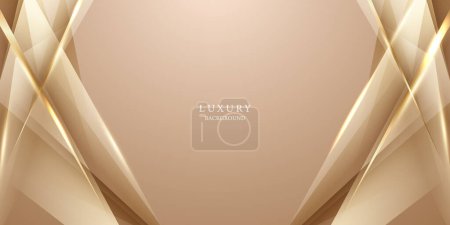 Photo for Golden abstract background with luxury golden lines vector illustration - Royalty Free Image