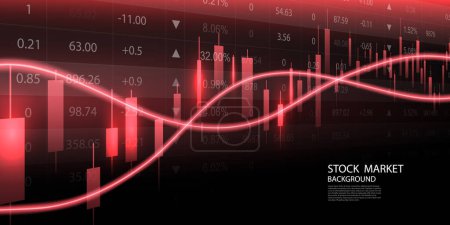 Foto de Business vector illustration design Stock market charts or Forex trading charts for business and finance ideas. - Imagen libre de derechos