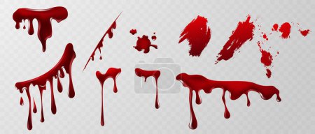 Téléchargez les photos : Conception de goutte à goutte de sang halloween pour l'illustration vectorielle de modèle de bannière - en image libre de droit