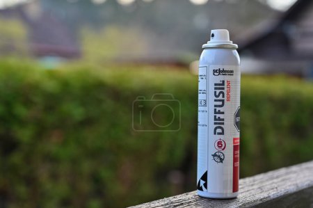 Photo for Sezimovo Usti, Czech Republic - December 22 2022: Spray repellent Diffusil, human skin spray against mosquitoes, ticks and insects - Royalty Free Image