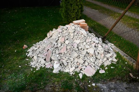 Photo for A pile of waste created after the house was demolished - Royalty Free Image