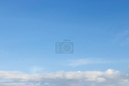 Photo for Sky with white clouds, blue space for letters. natural background and texture. - Royalty Free Image