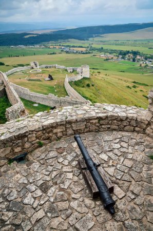 Photo for Old castle ruins. Ruins Castle Spissky Hrad in Slovakia. - Royalty Free Image