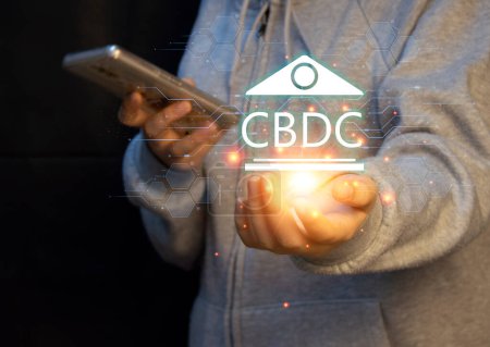 Foto de Una moneda digital del banco central, CBDC, es un nuevo tipo de moneda con la que los gobiernos de todo el mundo están experimentando. - Imagen libre de derechos