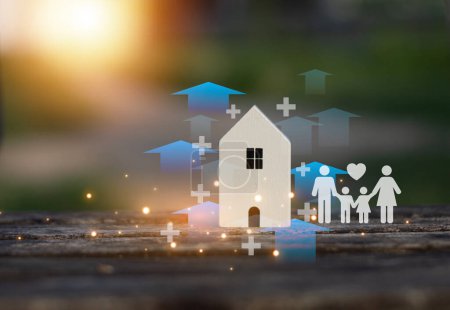 Immobilien-Investitionsideen: Kauf eines Hauses oder Grundstücks für zukünftige Preisziele oder Familiengründung.