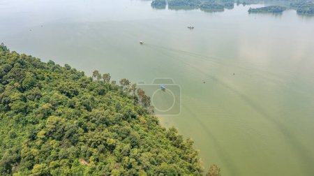 Photo for Landscape in Nui Coc lake, Thai Nguyen, Vietnam. The famous park in Thai Nguyen, Vietnam - Royalty Free Image