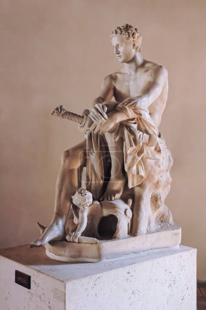 Téléchargez les photos : Rome, Italie, 24 août 2008 : Statue du Dieu Arès, dieu de la guerre. Palais des Altemps - en image libre de droit