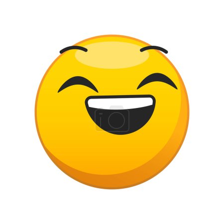 Illustration for Vector illustration of laugh face. Emoji for a chat. - Royalty Free Image