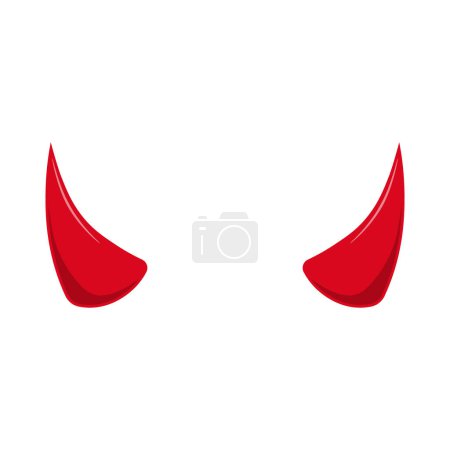 Illustration of short red devil horns.