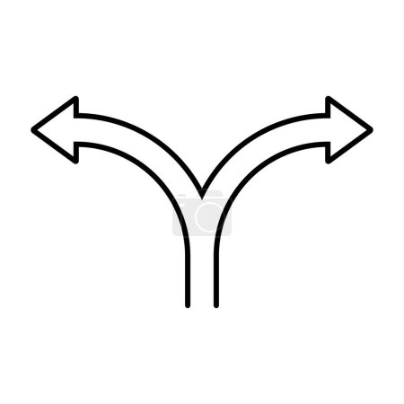 Diseño de icono de flecha doble en estilo lineal.