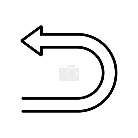 Illustration for Undo arrow icon design in linear style. Vector. - Royalty Free Image