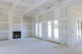 As part of construction new house, we are finishing plastering drywall ready to paint Stickers #636671046