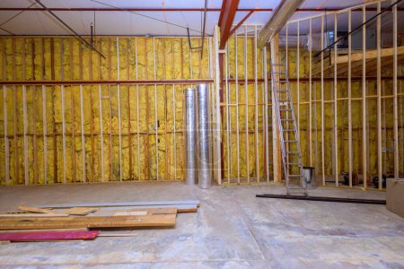 Fiber cotton thermal insulation for effective mineral wool wall installation in building