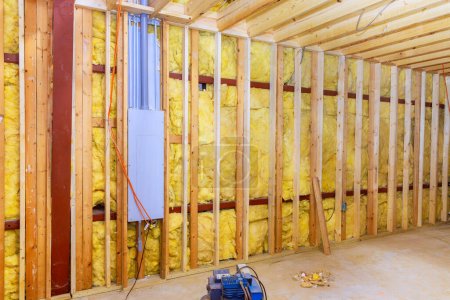 Fiber cotton thermal insulation for exterior mineral wool wall construction in building