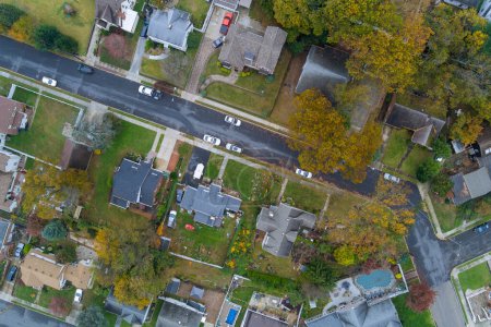 Photo for View from height of small American town in New Jersey - Royalty Free Image