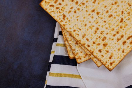 Traditional Jewish holiday celebrated with unleavened flatbread Matzah during Pesach
