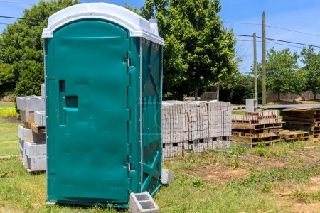 Portable outdoor portable toilet restrooms for construction workers