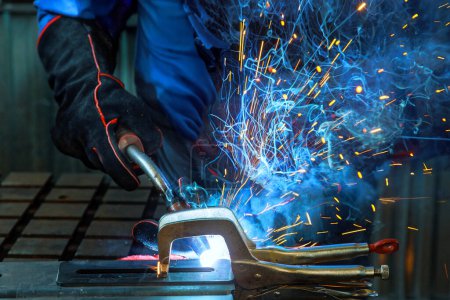 During welding process of argon gas on steel sparks are created that cause smoke to be generated in factory