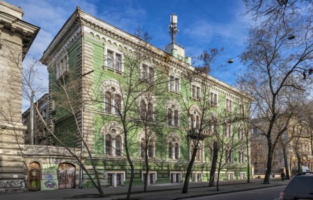 Foto de Odessa, Ucrania 16.02.2023. Edificio histórico de la Universidad Nacional de Mechnikov en el casco antiguo de Odessa, Ucrania, en un día soleado de invierno - Imagen libre de derechos