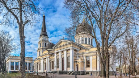 Photo for Odessa, Ukraine 16.02.2023. Spaso-Preobrazhensky Cathedral in Odessa, Ukraine, on a sunny winter day - Royalty Free Image