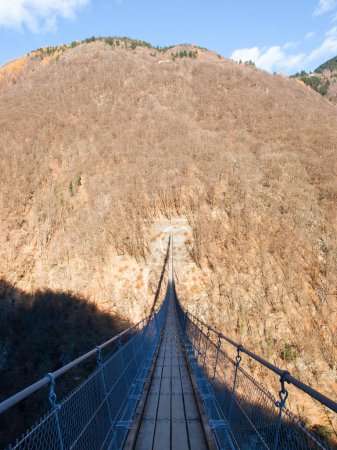 Sementina, Schweiz: Hängebrücke über das Tal