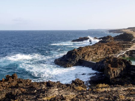 Lanzarote, Spain: rocky coast in the area of Charco de Palo