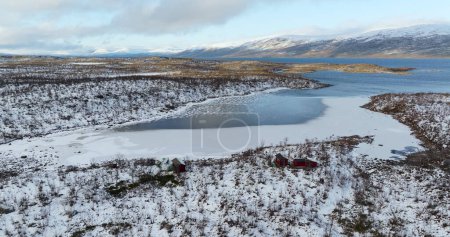 Winter Serenity on Lofoten Islands. High quality 4k footage