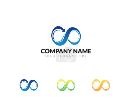 Ilustración de Infiniti logo, vector infinity company, - Imagen libre de derechos