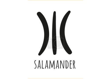 Illustration for Salamander amazigh symbol design, berber logo letter meaning the union of the moon, - Royalty Free Image