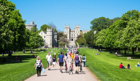 Photo for Windsor, UK - May 5, 2023: Windsor Castle is official Residence of His Majesty The King - Royalty Free Image