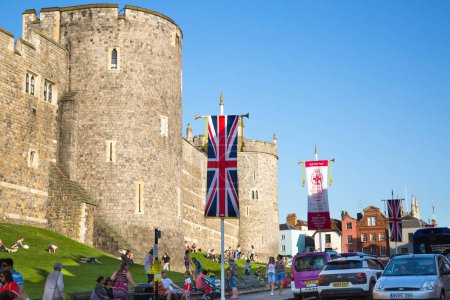 Téléchargez les photos : Windsor, Royaume-Uni - 5 mai 2023 : Vue sur le vieux château de Windsor - en image libre de droit