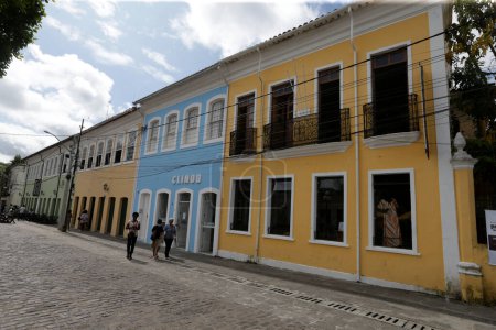 Foto de Cachoeira, bahia, brasil - 5 de noviembre de 2022: vista de la antigua mansión, de estilo colonial en la histórica ciudad de Cachoeira, en reconcavo de Bahía. - Imagen libre de derechos