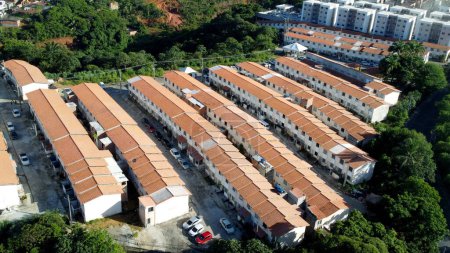 Photo for Salvador, bahia, brazil - april 15, 2023: houses from the Minha Casa Minha Vida housing program in the city of Salvador. - Royalty Free Image