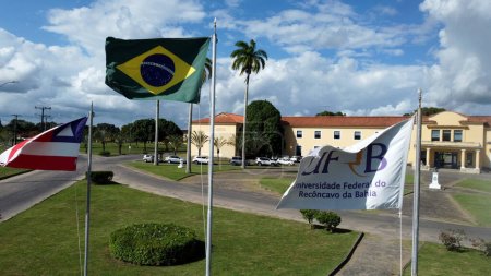 Photo for Cruz das alma, bahia, brazil - july 17, 2023: View of the facade of the Federal University of Renoncavo da Bahia - UFRB - in Cruz das Almas city. - Royalty Free Image