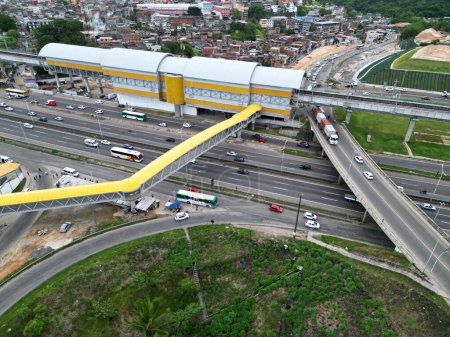 Foto de Salvador, bahia, Brasil - 29 de diciembre de 2023: vista de la estación Campinas del metro de Salvador. - Imagen libre de derechos