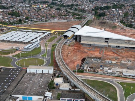 Foto de Salvador, bahia, Brasil - 29 de diciembre de 2023: vista de la estación Aguas Claras del metro de Salvador. - Imagen libre de derechos