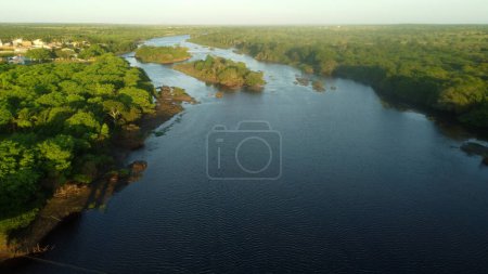 rafael jambeiro, bahia, Brasil - 29 de marzo de 2024: Vista del río Paraguacu en el municipio de Rafael Jambeiro, en Bahía
