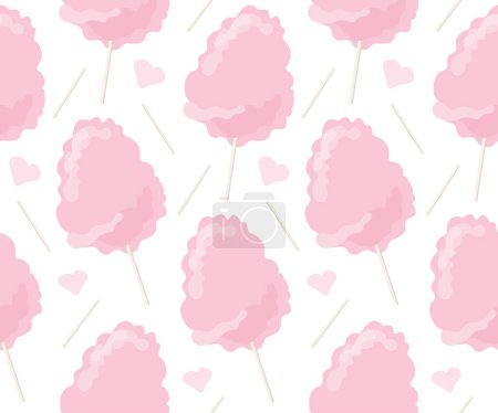 Photo for Illustration of stylish seamless pattern with cotton candies - Royalty Free Image
