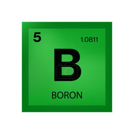 Ilustración de Elemento boro de la tabla periódica - Imagen libre de derechos