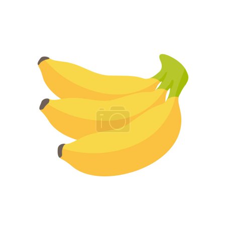 Illustration for Banana vector. yellow fruit for vegetarian health - Royalty Free Image
