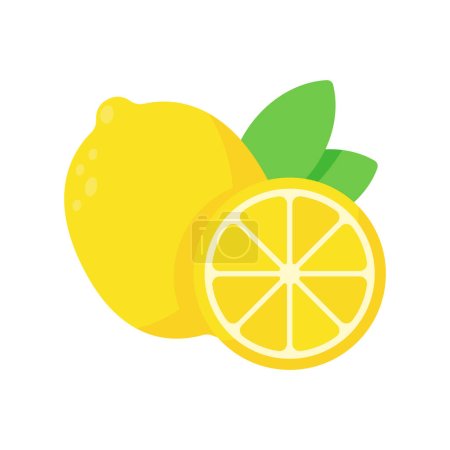 Illustration for Sour yellow lemon For cooking and lemon juice - Royalty Free Image